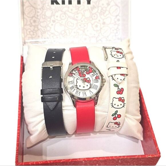 Hello Kitty By Sanrio Logo Cherries Watch Set w/Interchangeable Bands Hello Kitty® Apples Jelly Apple Watch® Band | Sonix main image 2